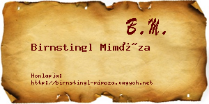 Birnstingl Mimóza névjegykártya